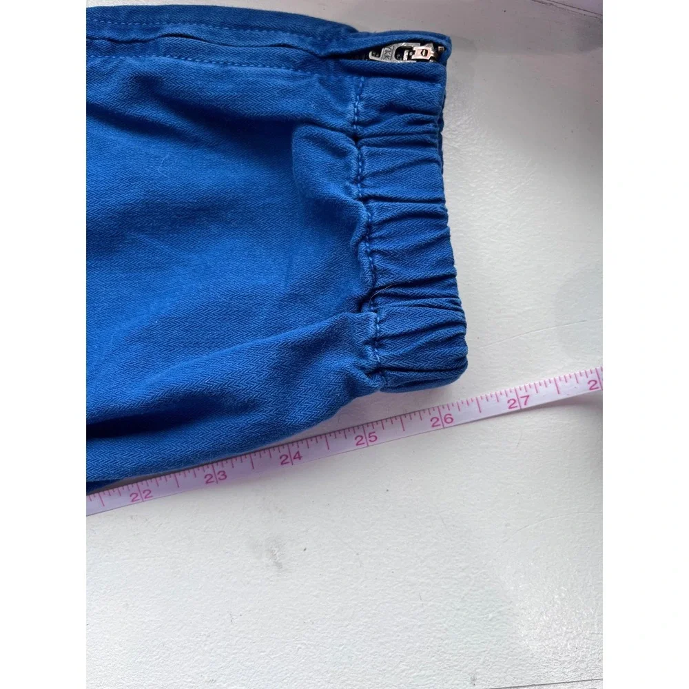 Sundry Blue Cargo Jogger Pants Rainbow Drawstring Size 2 Womens